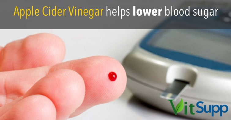 apple cider vinegar lowers blood sugar
